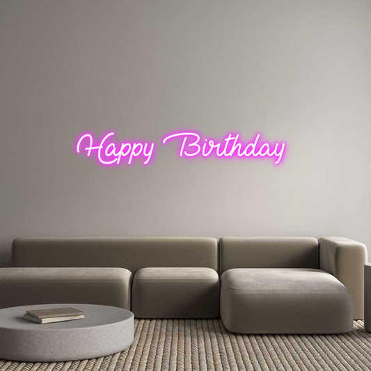 Neon LED Customizer Happy Birthday